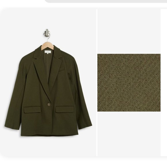 Vince Blazer Coat  (NWT small in Tuscan Olive Green) - Picture 6 of 7